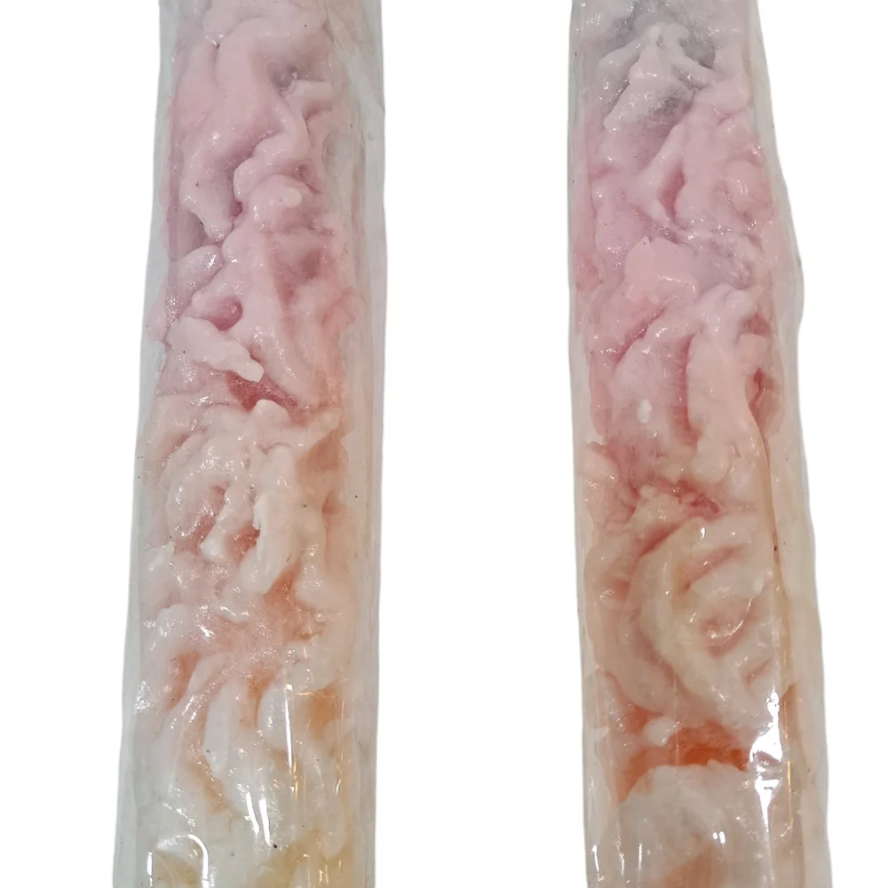 Vintage Yuletide Rainbow Candles Drip Multicolor Wax Taper Candles 12
